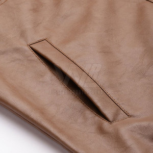 แจ็คเก็ตหนังไซส์ใหญ่ขายส่ง แจ็คเก็ตหนังสำหรับใช้งานกลางแจ้ง แจ็คเก็ตหนังคอตั้ง แจ็คเก็ตหนังผู้ชาย - Product Image 5