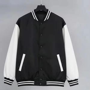 Chaqueta Universitaria Vintage Personalizable, 100% Lana, Reversible, Talla XS, Bordada, Botones de Mezclilla 3D, Servicio OEM Disponible - Product Image 1