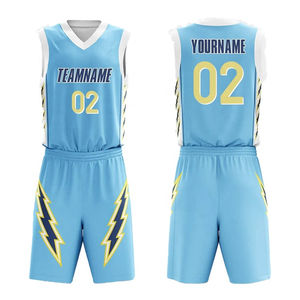 Ensemble de maillot et short de basket-ball, séchage rapide, respirant, haute qualité, vente en gros - Product Image 3