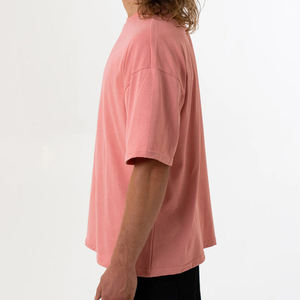 Venta al por mayor 100% algodón camiseta para hombres suelta ajuste impreso personalizado camiseta para hombres en blanco de gran peso camiseta de gran tamaño de los hombres - Product Image 4