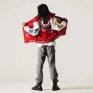 แจ็กเก็ตเบสบอลของผู้ชายเสื้อแจ็กเก็ตเลตเตอร์แมนปกตั้งโลโก้ปรับขนาดได้และตัวเลือกสี - Product Image 4