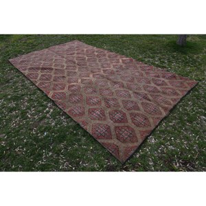 Tradicional rojo Beige Vintage turco gran área alfombra 6,2 X 11.1ft rectángulo 10mm lana látex nuevo para pasillo habitación Patchwork - Product Image 2
