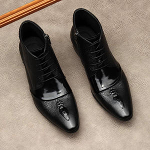 Elegant Top Grain Cow hide Short Boots with Breathable Lining and Wear Resistant for Daily <b>Shoes</b> Commute and Outdoor Activities - Product Image 3