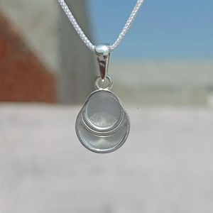 2025 colgante de sol y luna de Plata de Ley 925 de alta calidad con bisel de 7,5mm en blanco para regalo de joyería conmemorativa de recuerdo para ella - Product Image 1