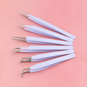 Nueva Pinza para Extensión de Pestañas con Punta de Fibra Curva Hecha a Mano, Herramienta de Aislamiento Delgada y Larga con Extremo en Forma de Gancho para Pestañas de Volumen - Product Image 5