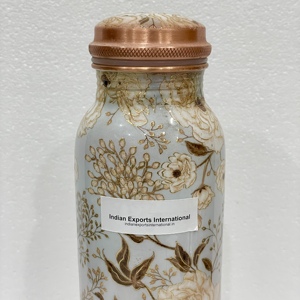 Eco-Friendly 1000ml/33.84oz Copper Water <b>Bottle</b> with Enamel Finish Portable for Home Office & Outdoor Use. IEI 20 - Product Image 3