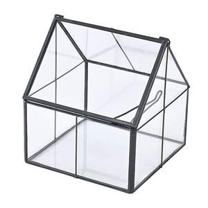 Metal And <b>Glass</b> Tabletop <b>Glass</b> <b>Terrarium</b> Custom Shape Vase Container Decorative <b>Glass</b> <b>Terrarium</b> - Product Image 2