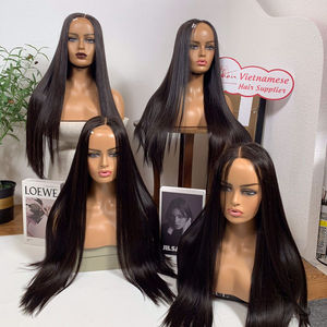 Peluca de pelo Remy de la mejor calidad al por mayor buen precio cierre recto de hueso vietnamita y color natural frontal - Product Image 1