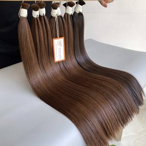 Extensions de cheveux humains vierges vietnamiens en vrac, 100% naturels, Remy, lisses, non traités, vente en gros d'usine, cheveux bruts naturels - Product Image 5