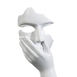 Objet décoratif de table solide fait à la main Sculpture de conception de visage humain abstrait Style moderne Bonnes affaires sur l'objet de vaisselle - Product Image 6