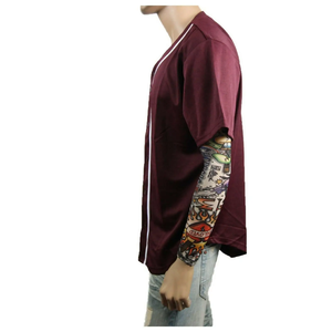 เสื้อเบสบอลและซอฟต์บอลผ้าเจอร์ซีย์ระบายอากาศเสื้อกีฬาพลัสไซส์ OEM พิมพ์ซับลิเมชันเสื้อเปล่าออกแบบได้ตามต้องการ - Product Image 5