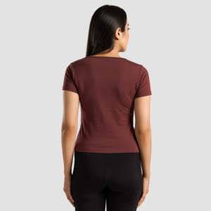 Maroon Flex Form <b>Top</b> for Yoga High Performance Fitness Clothing - Product Image 2