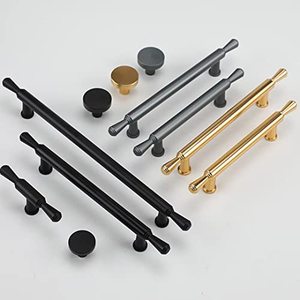 Modern Simple Solid <strong>Gold</strong> Handle Brushed <strong>Knob</strong> for Bedroom Furniture-Dresser Wardrobe <strong>Door</strong> Shoe Cabinet Drawer Aluminum - Product Image 4