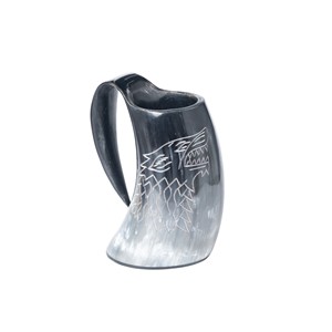 Elegance Design Premium Quality Classic Style Viking Tasse en céramique pour boire Tasse en corne de buffle pour bière, vin et hydromel Prix attractif - Product Image 1