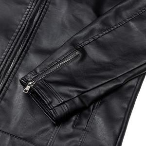 Chaqueta de Cuero Larga y Gruesa para Hombre, Ropa de Calle Informal de Negocios, Abrigo con Bolsillos, Prendas de Vestir - Product Image 5