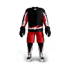 Uniforme de hockey sur glace de haute qualité dernier nom d'équipe de conception imprimé nouveauté ensembles de vêtements de sport - Product Image 3