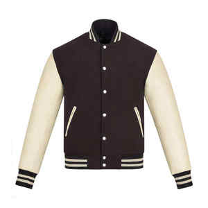 เสื้อแจ็คเก็ตเบสบอลผ้าแคนวาสแบบกำหนดเองสำหรับผู้ชาย ราคาขายส่ง กันลม แห้งเร็ว เหมาะสำหรับฤดูหนาว บริการ OEM - Product Image 1