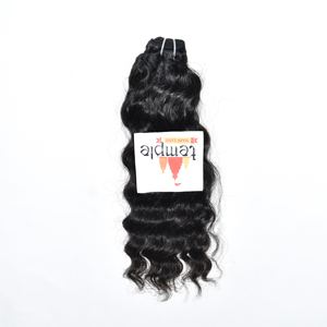 Vente en gros de couleur naturelle double traitée à la machine 100% cheveux indiens Remy pour femmes-aucun paquets noirs alignés sur les cuticules - Product Image 1