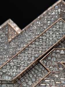 จี้เพชรโมอิสซาไนต์ทรงเหลี่ยมแบบ Emerald Cut ชุบโรเดียม ประดับเพชรแบบ Iced Out สำหรับผู้ชาย ทำจากเงินแท้ 925 สไตล์ฮิปฮอป - Product Image 3