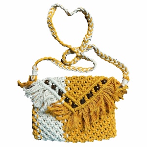 Bolso Bandolera de Macramé, Estilo Bohemio Minimalista Vintage, Tamaño XL, Bolso de Paja con Borlas Decorativas para Otoño e Invierno - Product Image 4