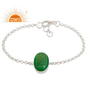 Pulsera de cadena de piedras preciosas Druzy verde Natural de plata esterlina, joyería personalizada para mujer, regalo para ella - Product Image 4