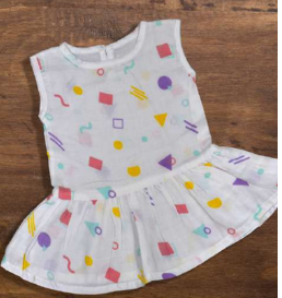Soft Cotton Frock for Newborn <b>Girls</b> Printed Infant <b>Dress</b> with Button Washable Comfortable Daily Wear OEM Wholesale Clothing - Product Image 4