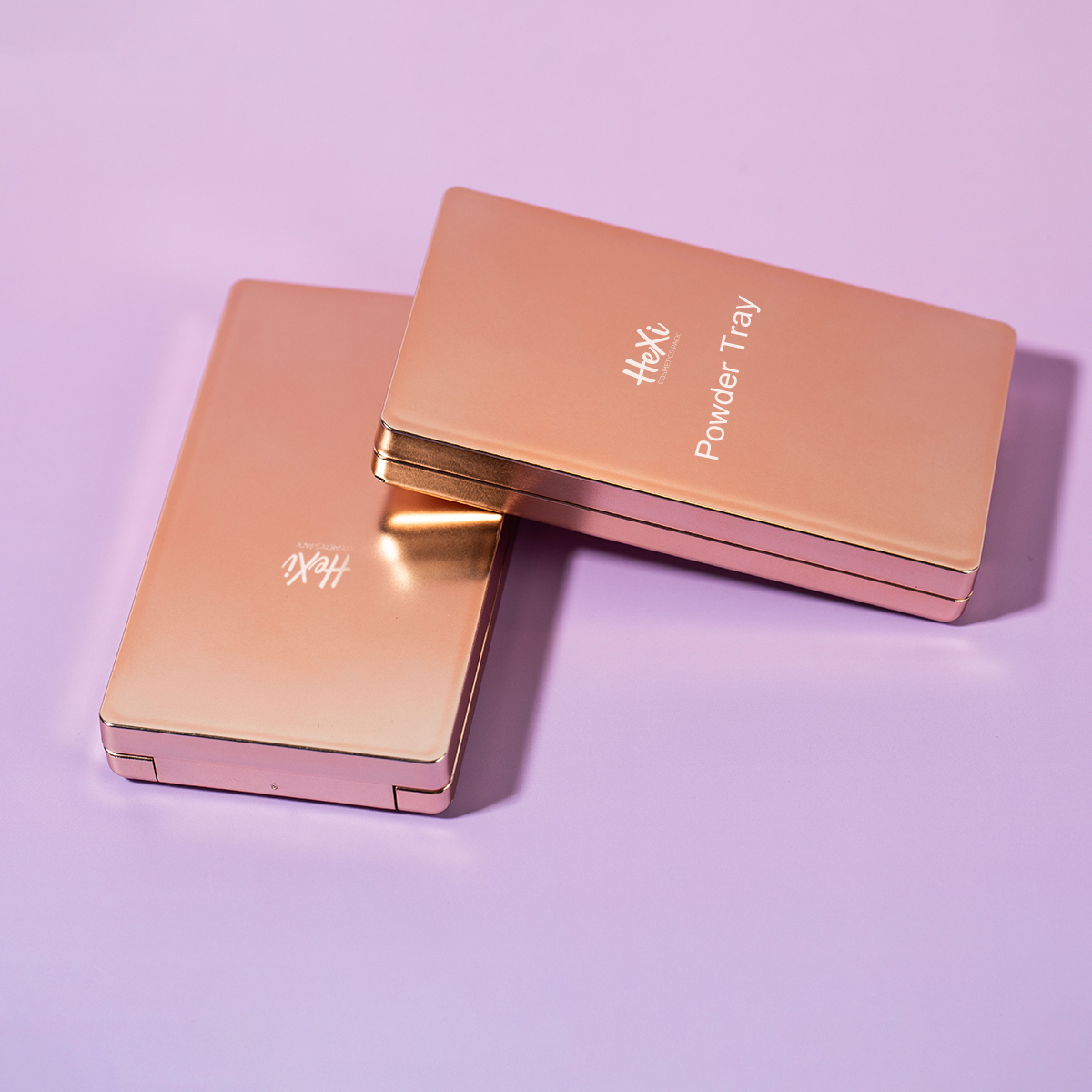 Powder Blush Rectangular Hot Selling Gold Rectangular Powder Empty Cosmetic Packaging Powder ...