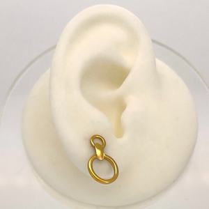 Pendientes de gota de oro amarillo de 14K a la moda, nuevo diseño, joyería fina colgante para mujer - Product Image 2