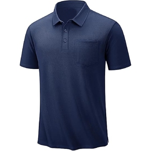 Polo bleu marine, vêtement décontracté élégant et polyvalent, conçu pour un look moderne, épuré et confortable au quotidien. - Product Image 1