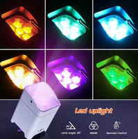 6*18W 6in1 Super-Luminosité RGBW LED Smart Phone APP & Télécommande Uplight Batterie LED pour DJ DMX Control