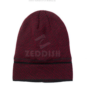 Wholesale Custom Logo Digital Printing 100% Wool Trendy High Quality Warm Winter Knitted Beanies Hats - Product Image 3