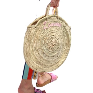 Beautifully Handmade Personalized Round <b>Straw</b> <b>Bags</b> for Daily Use and Gift for Your Birthday - Product Image 1