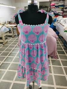 Robe courte pour filles, style bohème chic, imprimé coquillage, tunique de plage, mode féminine magique et décontractée - Product Image 2