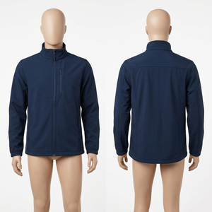 Premium 190 GSM Poly Cotton Stretch Navy Blue Scrub <b>Jacket</b> <b>Long</b> Sleeve Medical Wear Custom Logo Print Set - Product Image 6