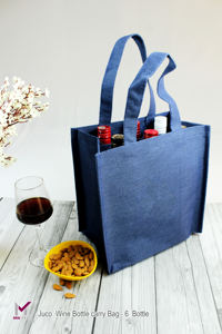 Bolsas de transporte de botellas de vino de yute JUCO y lona ecológicas de calidad superior de la India - Product Image 3