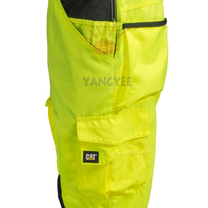 Pantalones de Trabajo de Seguridad Reflectantes para Hombre, Precio de Fábrica, Alta Visibilidad, Poliéster Transpirable con Bolsillos, para Uso en Construcción - Product Image 4