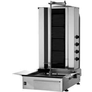 Grill électrique pour kebab (shawarma/gyros) - 4 brûleurs - jusqu'à 60 kg - 7,20 kW - incl. 2 portes doubles - Pour CE - Product Image 4
