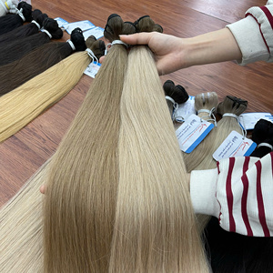 Extensiones de cabello virgen vietnamita de alta calidad 100% Natural, cabello de trama liso natural de color dibujado Doble - Product Image 2