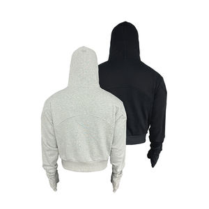 Sudaderas con capucha de alta calidad para hombre, sudaderas con capucha doble de peso pesado mezclado de algodón básico con logotipo personalizado de alta calidad para hombre - Product Image 4