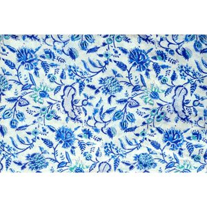 Tela con estampado de Mughal para fabricación de vestidos, tejido 100% de algodón con estampado de bloque a mano - Product Image 5