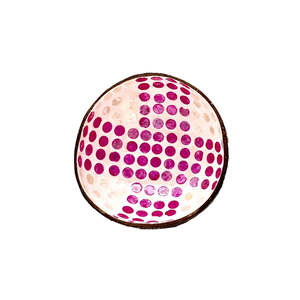 Bol de noix de coco antique fait à la main incrustation de coquille d'oeuf bol de fruits décoratif léger moderne emballé pour l'exportation dans des cartons - Product Image 5