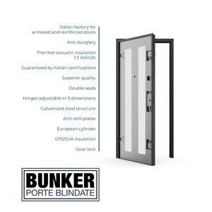 THERMOENERGY RC3 Porte de sécurité antivol moderne Modèle DUNE Installation facile Panneau en aluminium pour appartements - Product Image 2