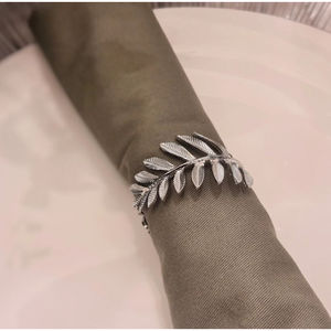 <b>Silver</b> <b>Napkin</b> Ring Tissue Organizer <b>Napkin</b> Holder for Christmas Birthday Party Table Setting <b>Napkin</b> Clip Tissue Holder - Product Image 1