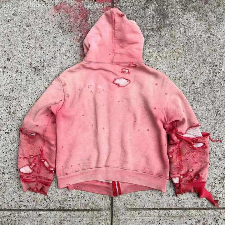 Custom Streetwear Double Hood Hoodie Heavy Fleece Full Zip Up Factory Price Double Layer Premium Quality Custom Oversized Hoodie