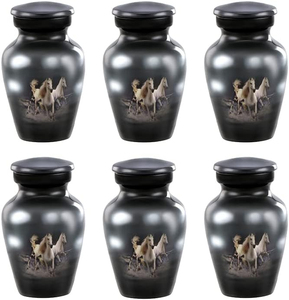URNAS de cremación para cenizas Classic 3 Horses Urna de cremación de recuerdo en la foto para cenizas humanas, completamente hecha a mano con V - Product Image 5