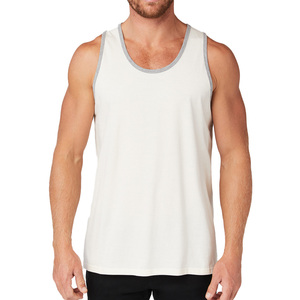 T-shirt sans manches pour homme à coupe classique avec encolure côtelée et coutures durables en coton de qualité supérieure pour un confort quotidien - Product Image 3