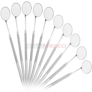 Ensemble de 10 miroirs buccaux dentaires manuels professionnels # Couteau chirurgical allemand en acier inoxydable de 6 mm avec manche, certifié CE Classe I, pour usage en chirurgie générale - Product Image 2