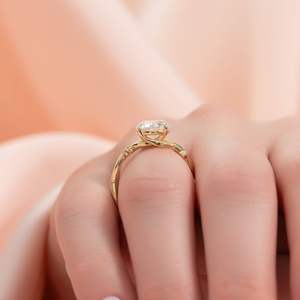 Igi/gia แล็บตัดเพชรวินเทจ14K สีเหลืองแหวนแต่งงาน/งานหมั้นใส่ได้ทั้งชายและหญิงสีขาวทองคุณภาพดีสำหรับงานปาร์ตี้ครบรอบ-คุ้มค่า - Product Image 3