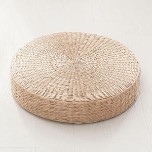 Tabourets ottomanes en jonc de mer, poufs tressés à la main, chaises basses rembourrées, accessoires de décoration intérieure, vente en promotion - Product Image 5