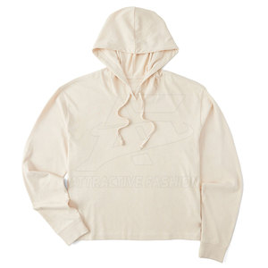 Custom Design Low MOQ Women Boxy Hoodie Soft Cotton <b>Blend</b> Women Boxy Hoodie Durable Casual Outfit Collection - Product Image 3